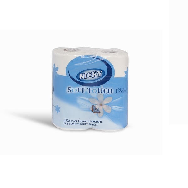 2ply White Nicky Soft Touch Toilet Roll
