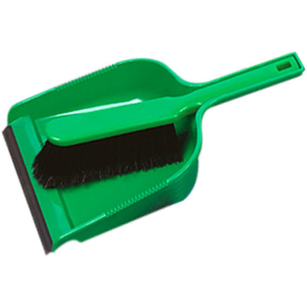 Green dustpan & brush set